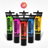 6 tubes peinture FLUO  pour textiles